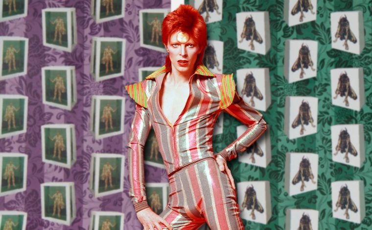 Subastan dibujos en rollos de papel de David Bowie.