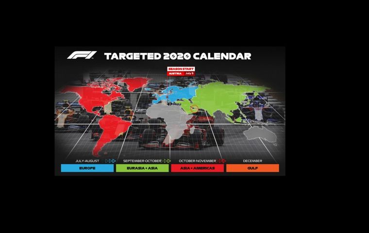 La Fórmula 1 trabaja sobre es programa tentativo para 2020