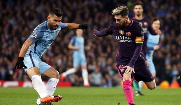 Sergio Agüero y Lionel Messi.