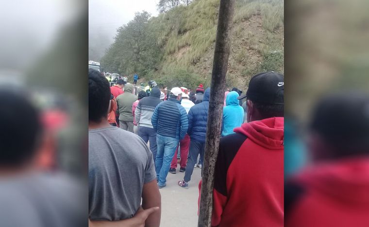 FOTO: Tensión en la entrada a Tafí del Valle.