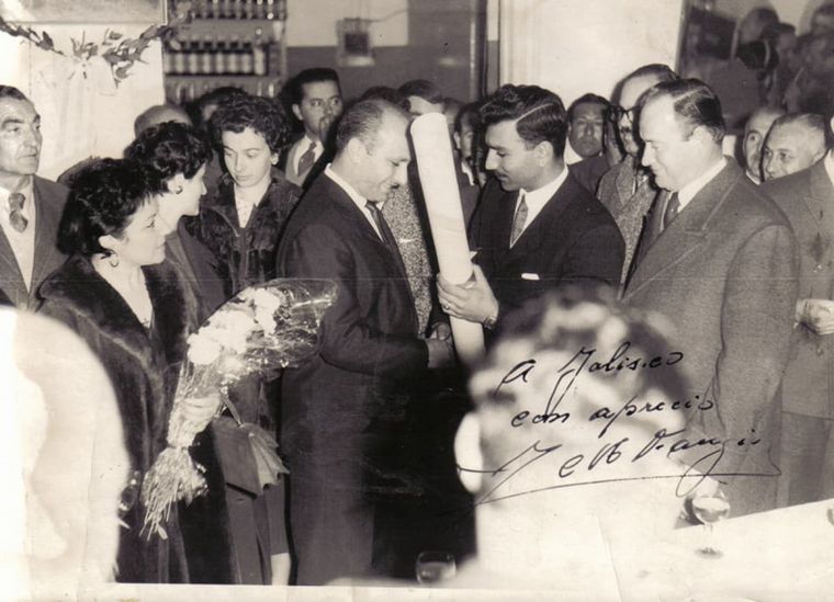 Con Fangio en los '60, cuando organizó una carrera de F1
