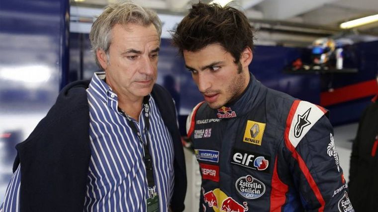 Sainz y su hijo Carlos Jr, hoy en Fórmula 1.