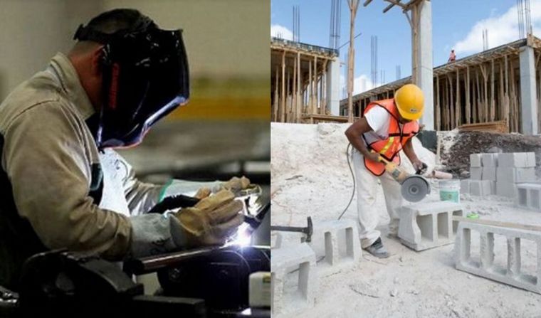 La flexibilización de actividades redujo el nivel del derrumbe de ambos sectores. 