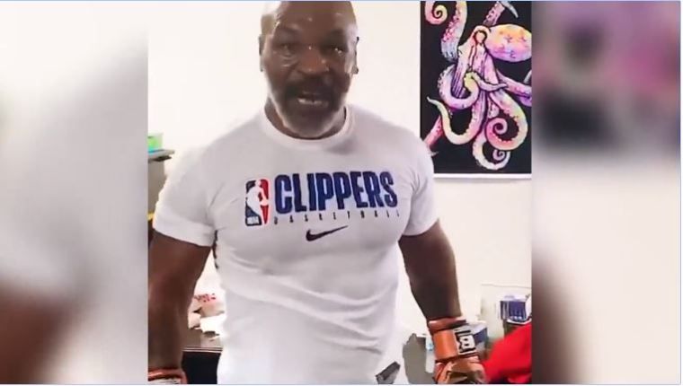Mike Tyson compartió un video de su entrenamiento.