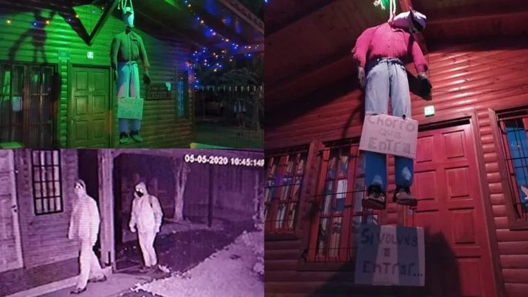 Con muñecos espantachorros amedrentan a ladrones en Misiones.