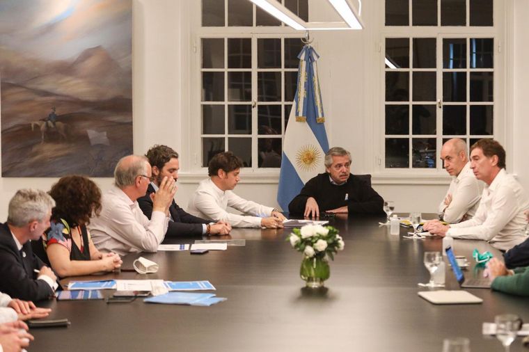 Fernández, en reunión con Kicillof y Rodríguez Larreta