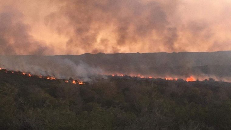 El incendio fue en el Valle de Traslasierra.