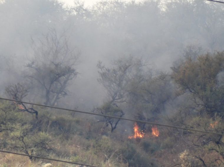 El incendio se propagó hacia Carlos Paz.