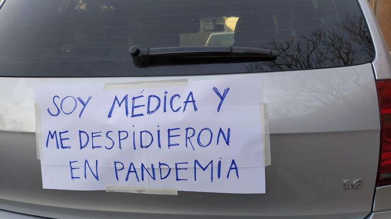 Caravana de los trabajadores de la salud en Córdoba.