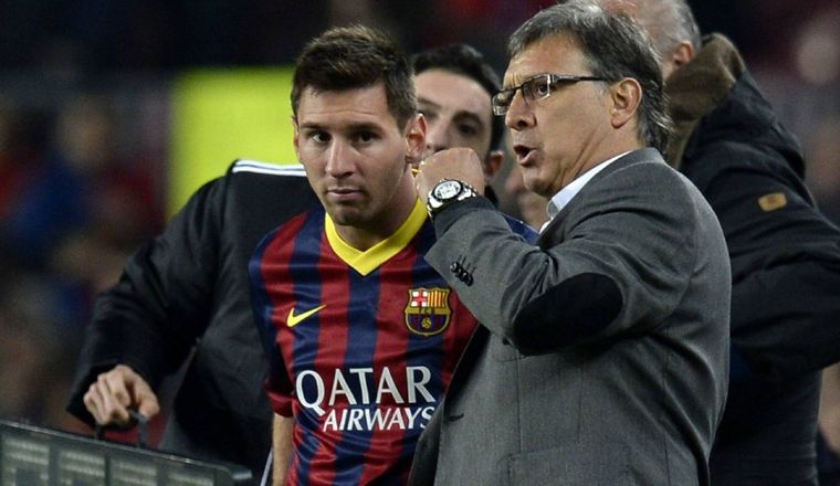 Martino, durante su era como DT de Barcelona.