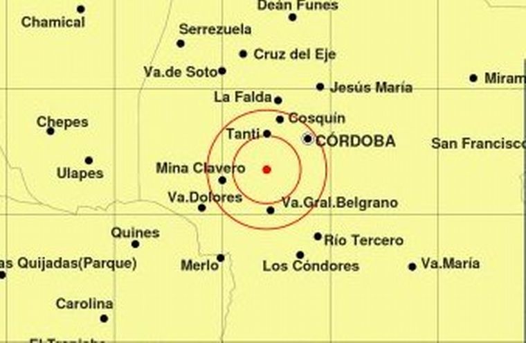 Un sismo de 3.2 sorprendió a los cordobeses.