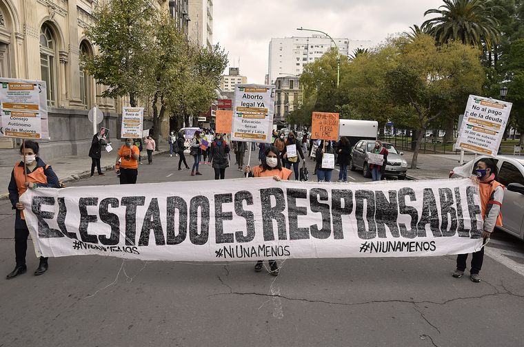 Marcha Ni una Menos en Bahía Blanca.