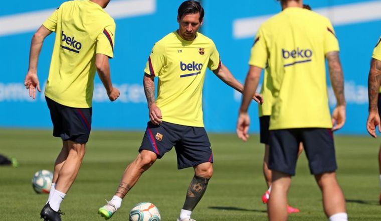 Messi, en la vuelta de los entrenamientos del Barcelona (Foto: Archivo)