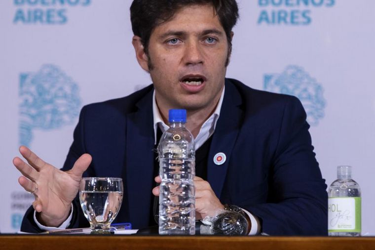 Axel Kicillof, durante la conferencia.