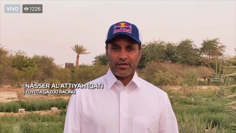 Otro de los grandes protagonistas, Al Attiyah de Toyota Gazoo Racing