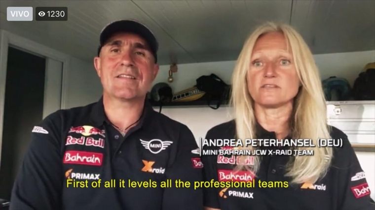 También se asomaron los Peterhansel para dar el visto bueno a la seguridad