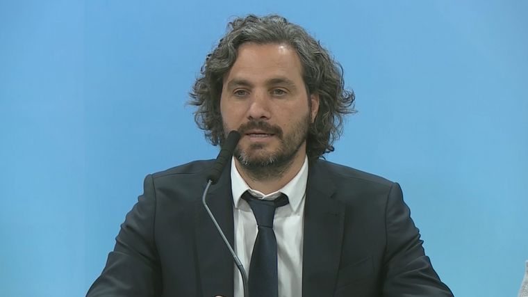 Santiago Cafiero presenta el primer informe de gestión en el Senado.