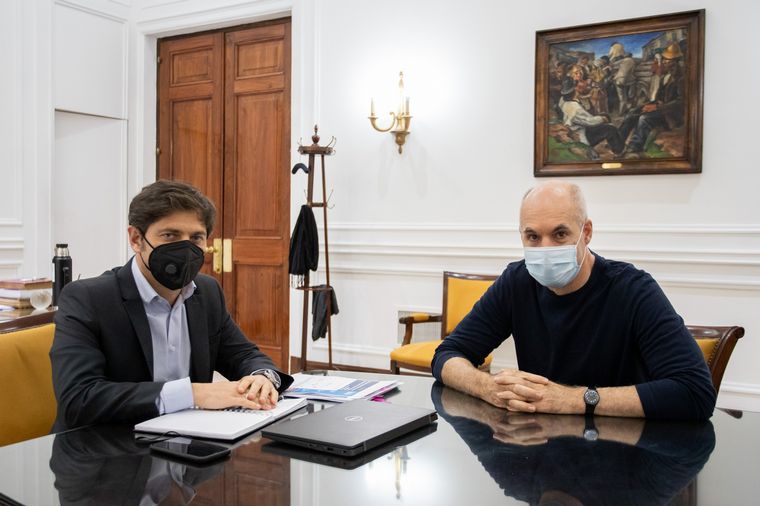Kicillof y Larreta se volverán a ver este lunes.