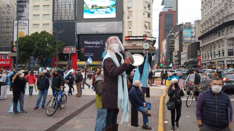 Banderazo frente al Obelisco.