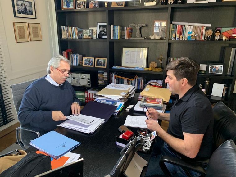 El Presidente recibió en Olivos a Garbiel Delgado, el interventor de la compañía.  