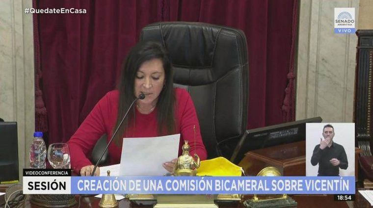 Rodríguez Machado conducía la sesión al momento del exabrupto.