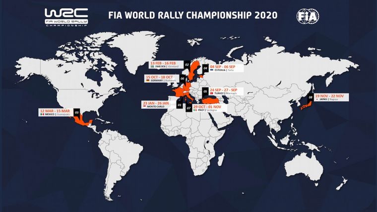 Las fechas confirmadas del mundial WRC