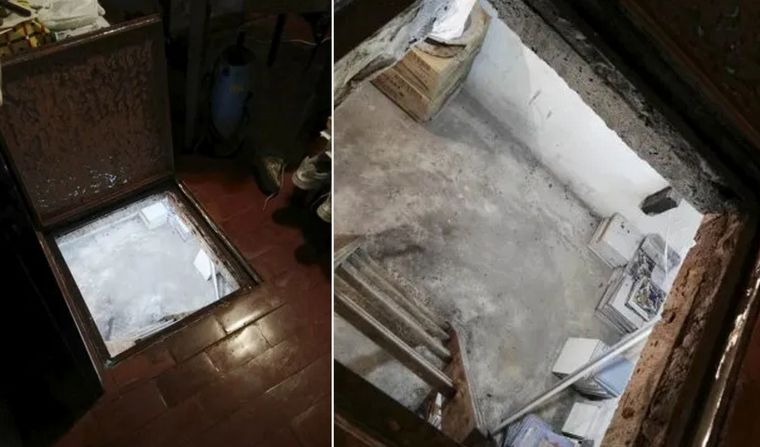El sótano de la casa servía como espacio para alojar detenidos
