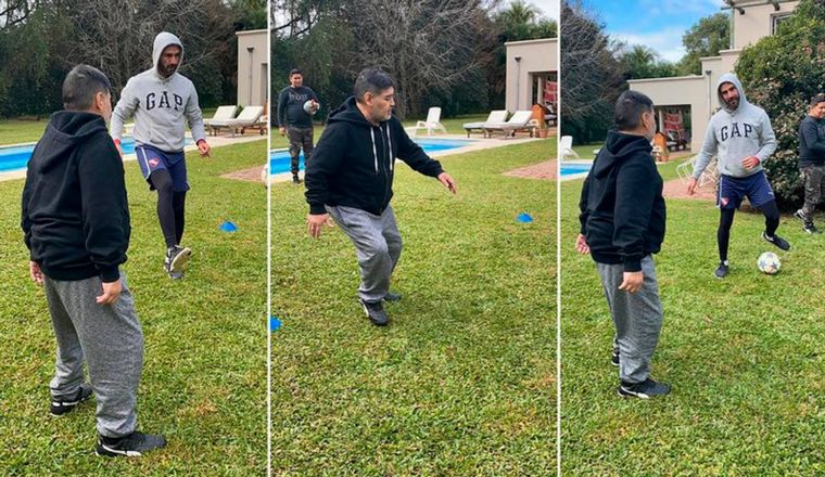 Maradona se pone a punto.