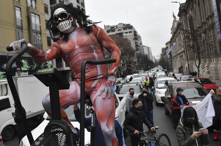 Protestas de gimnasios en Córdoba
