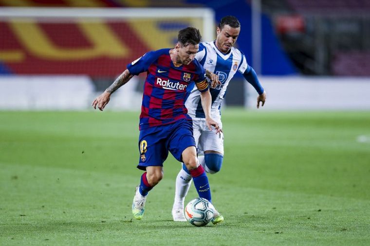 Messi, en una escena de Barcelona-Espanyol