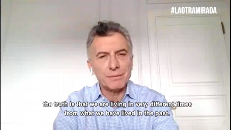 Mauricio Macri, durante la entrevista que brindó.