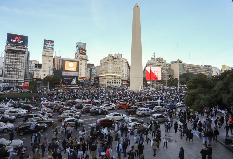 Marchas en todo el país en contra del Gobierno de Alberto Fernández.