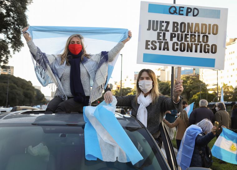 Marchas en todo el país en contra del Gobierno de Alberto Fernández.