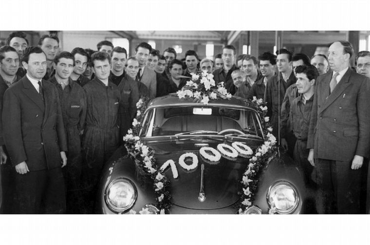 En 1956 se fabricó la unidad '10.000' del Porsche 356