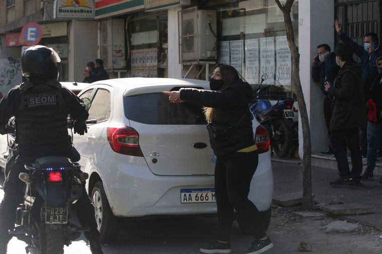 Distubios en la protesta de choferes de UTA frente a la Municipalidad de Córdoba