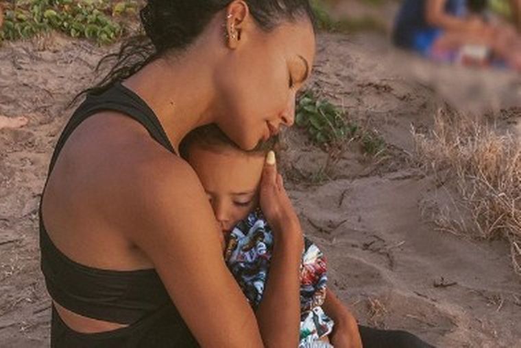 Naya Rivera y su hijo