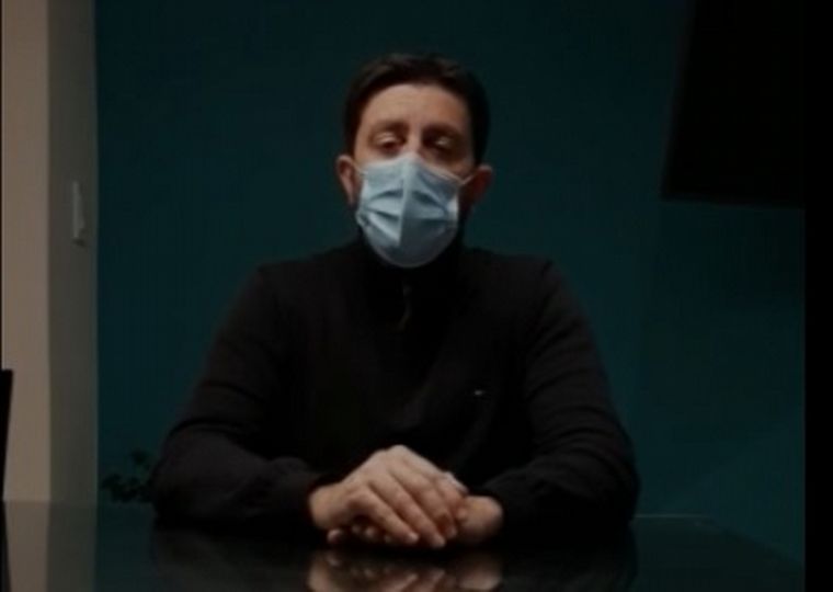 El intendente Gastón Re grabó un mensaje para sus vecinos. 