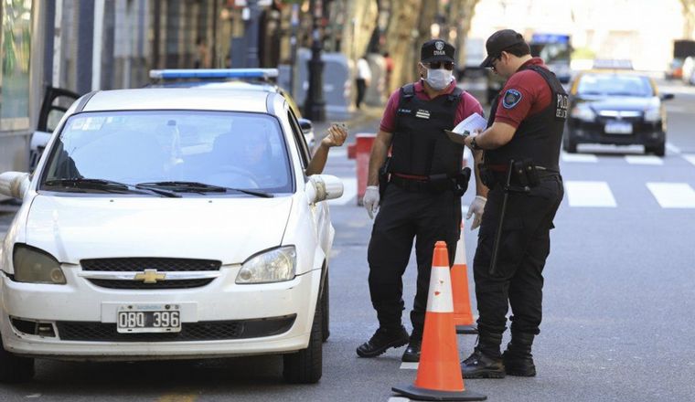 Un control de tránsito en Ciudad de Buenos Aires.