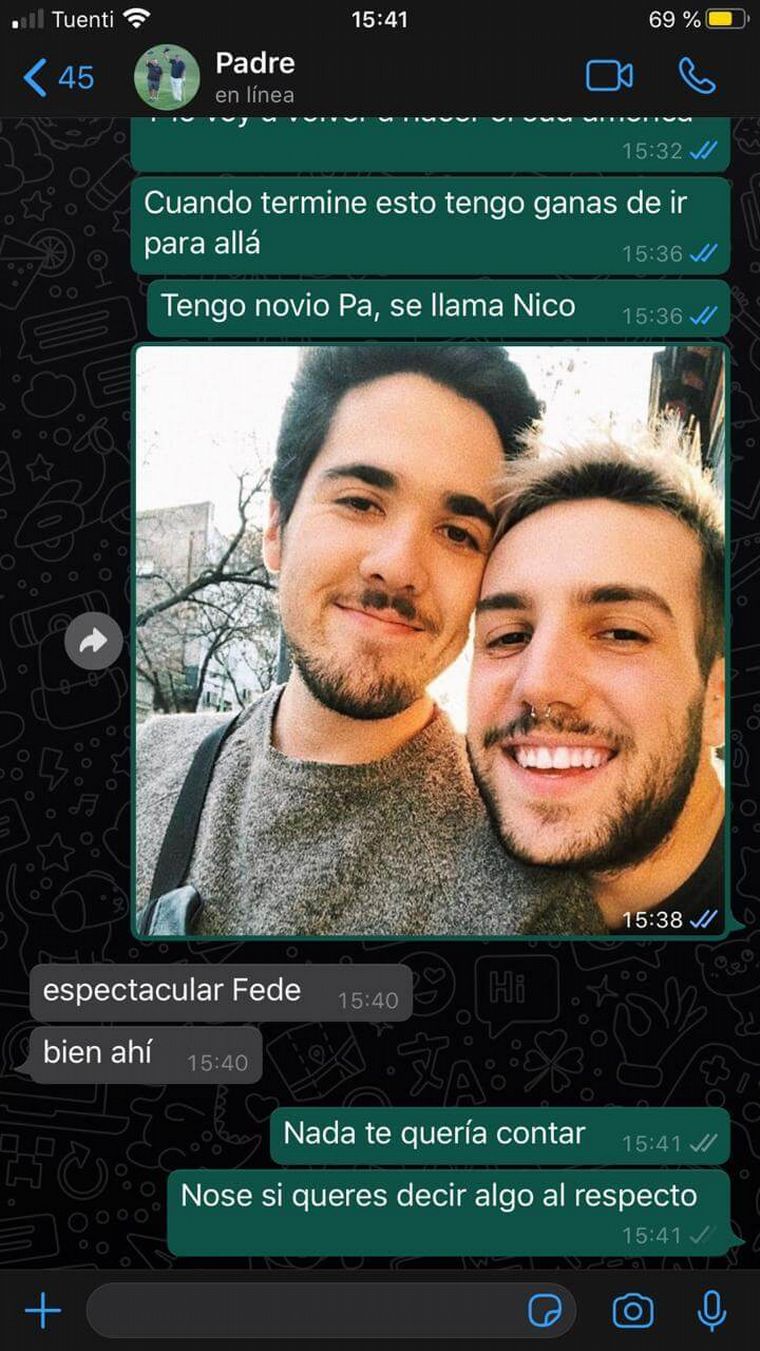 El chat entre un papá y su hijo cuando le cuenta que tiene novio.