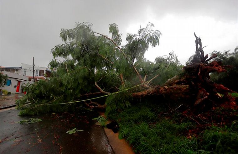 El paso del huracán 