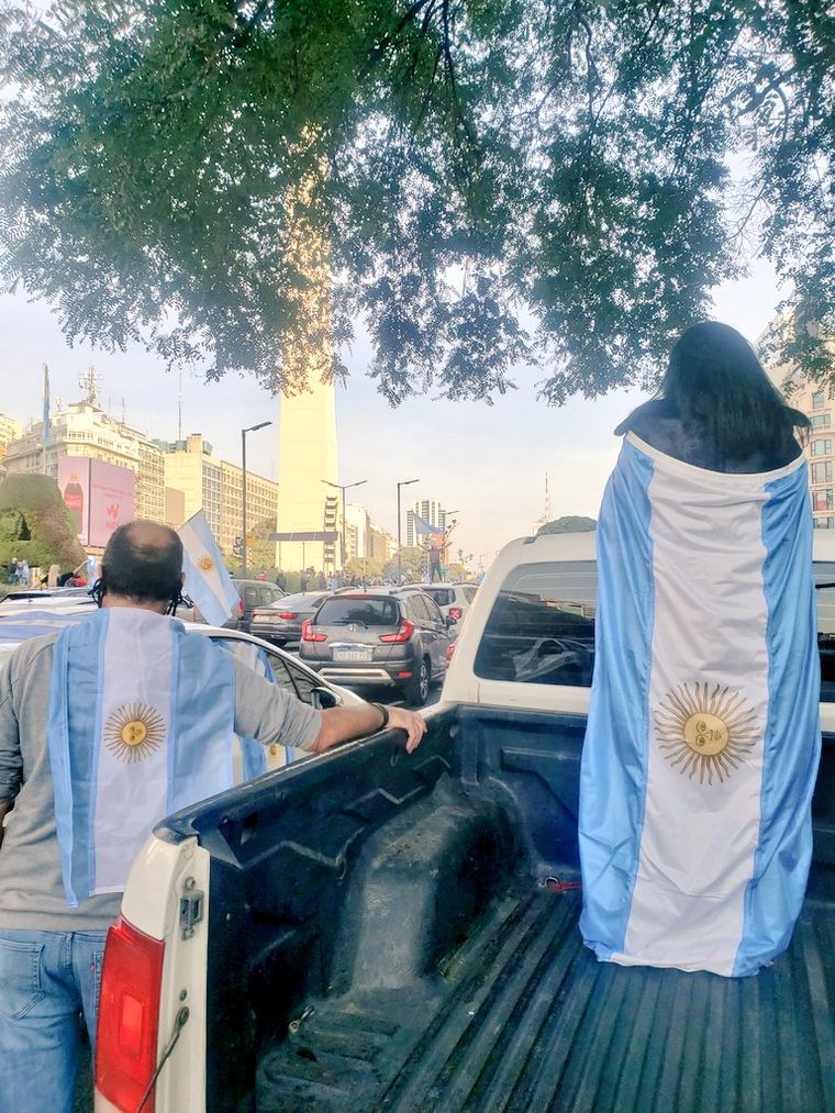 Marcha en el Obelisco en contra de la reforma judicial. (FOTO @RicBenedetti)