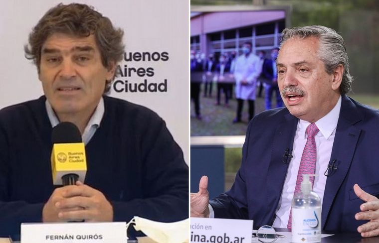 El funcionario de Rodríguez Larreta le respondió al jefe de Estado.