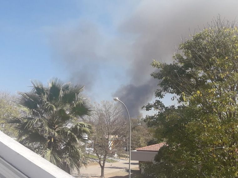 Incendio en la zona del campo militar de La Calera