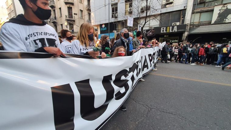 Los familiares de Blas Correas se manifiestan en las calles de la ciudad.