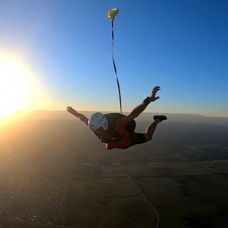 FOTO: Juan Balbas, instructor para saltos con pasajeros