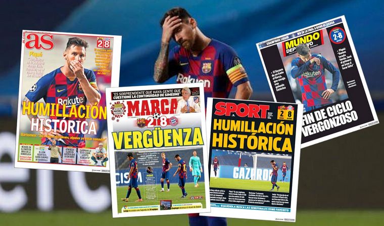 Los diarios españoles destrozaron al Barcelona de Messi.