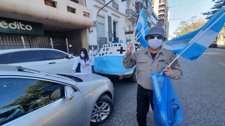 Marcha de médicos en Córdoba Capital.
