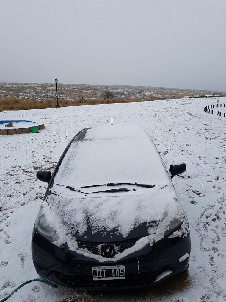 Frío intenso en Córdoba: nieva en las Altas Cumbres.