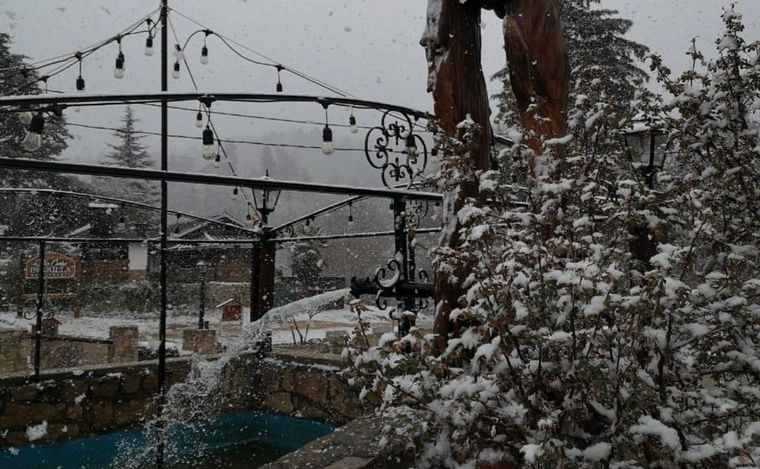 Nieve en La Cumbrecita.