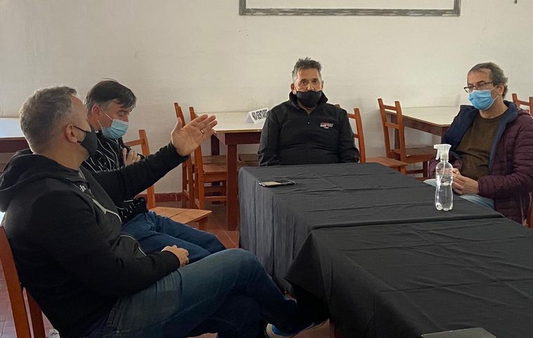 Salazar,Ledesma y Vignetta junto a Raies en el "Cabalén"